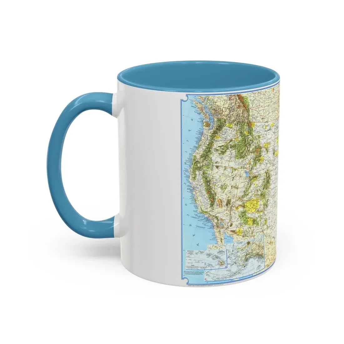 North America - Vacationlands (1966) (Map) Accent Coffee Mug - Go Mug Yourself