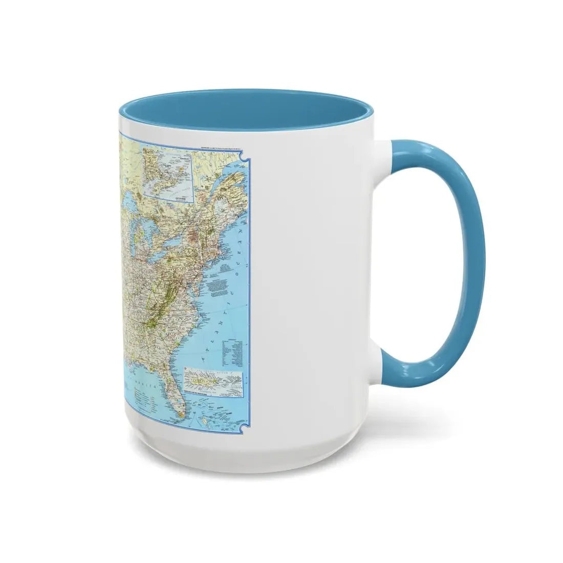 North America - Vacationlands (1966) (Map) Accent Coffee Mug - Go Mug Yourself
