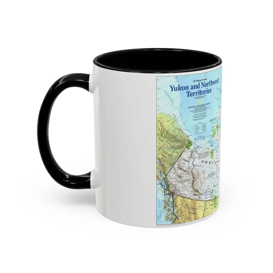 North America - Yukon and Northwest Territories (1997) (Map) Accent Coffee Mug - Go Mug Yourself