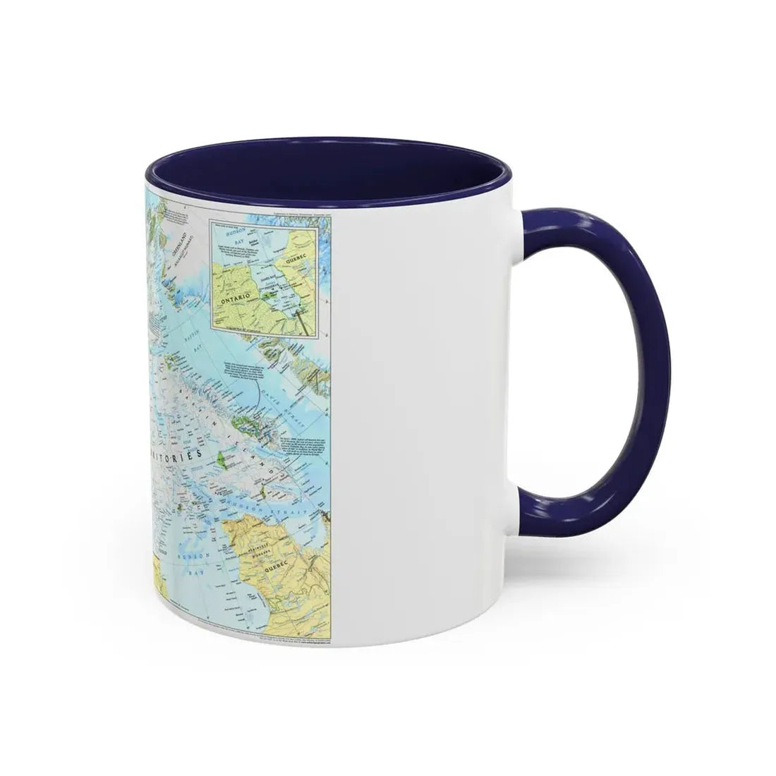 North America - Yukon and Northwest Territories (1997) (Map) Accent Coffee Mug - Go Mug Yourself