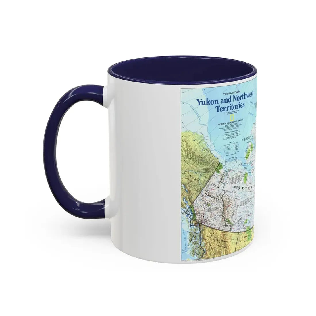 North America - Yukon and Northwest Territories (1997) (Map) Accent Coffee Mug - Go Mug Yourself