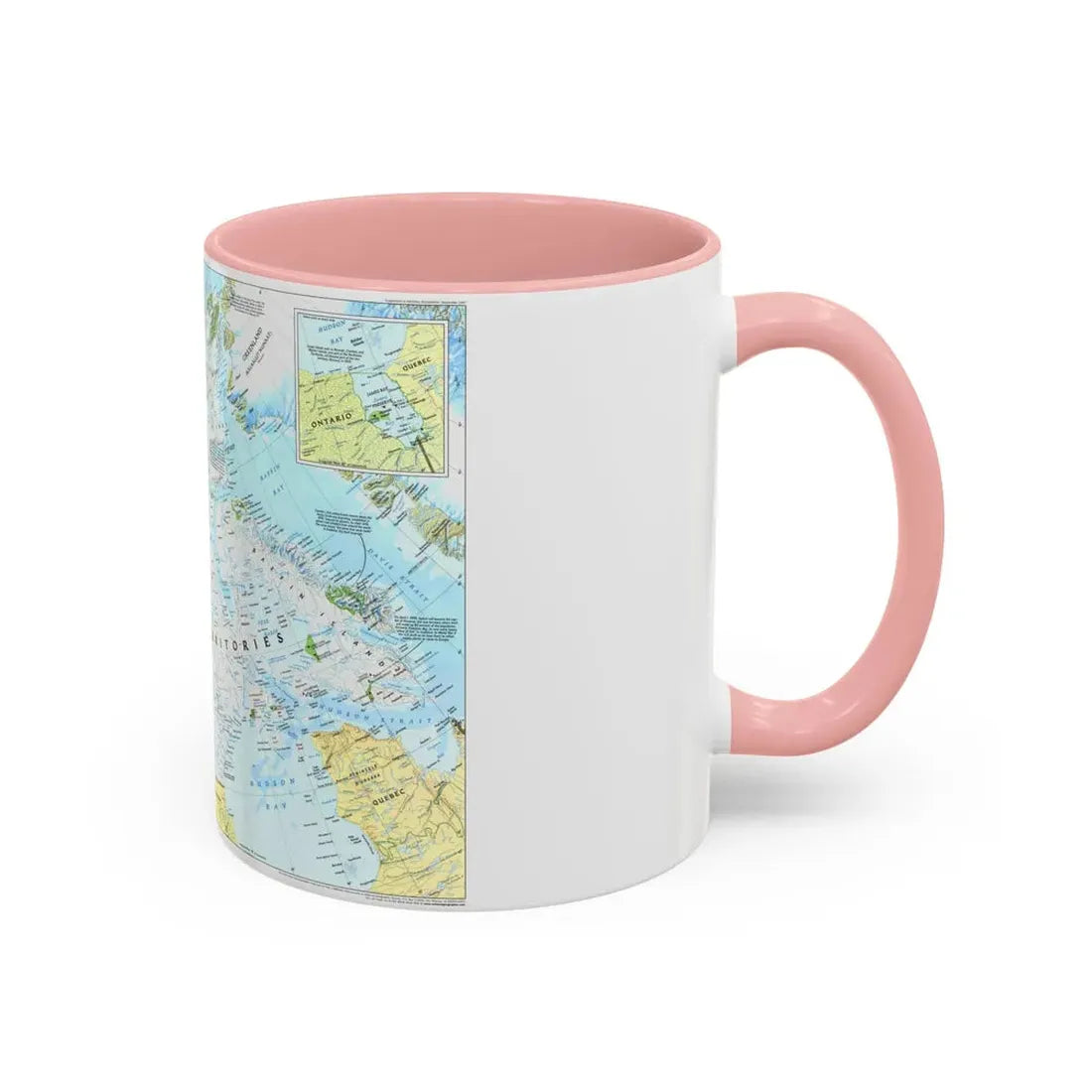 North America - Yukon and Northwest Territories (1997) (Map) Accent Coffee Mug - Go Mug Yourself