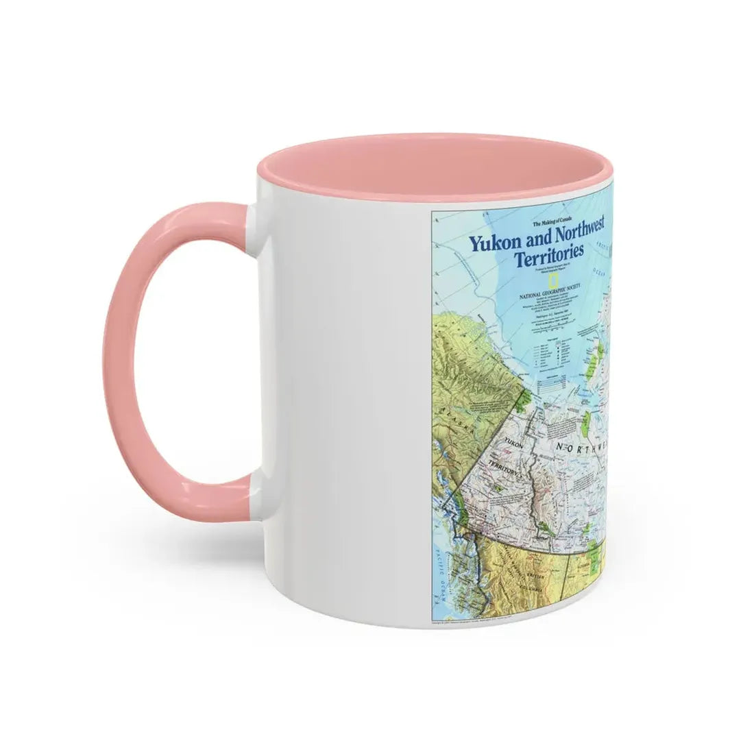 North America - Yukon and Northwest Territories (1997) (Map) Accent Coffee Mug - Go Mug Yourself