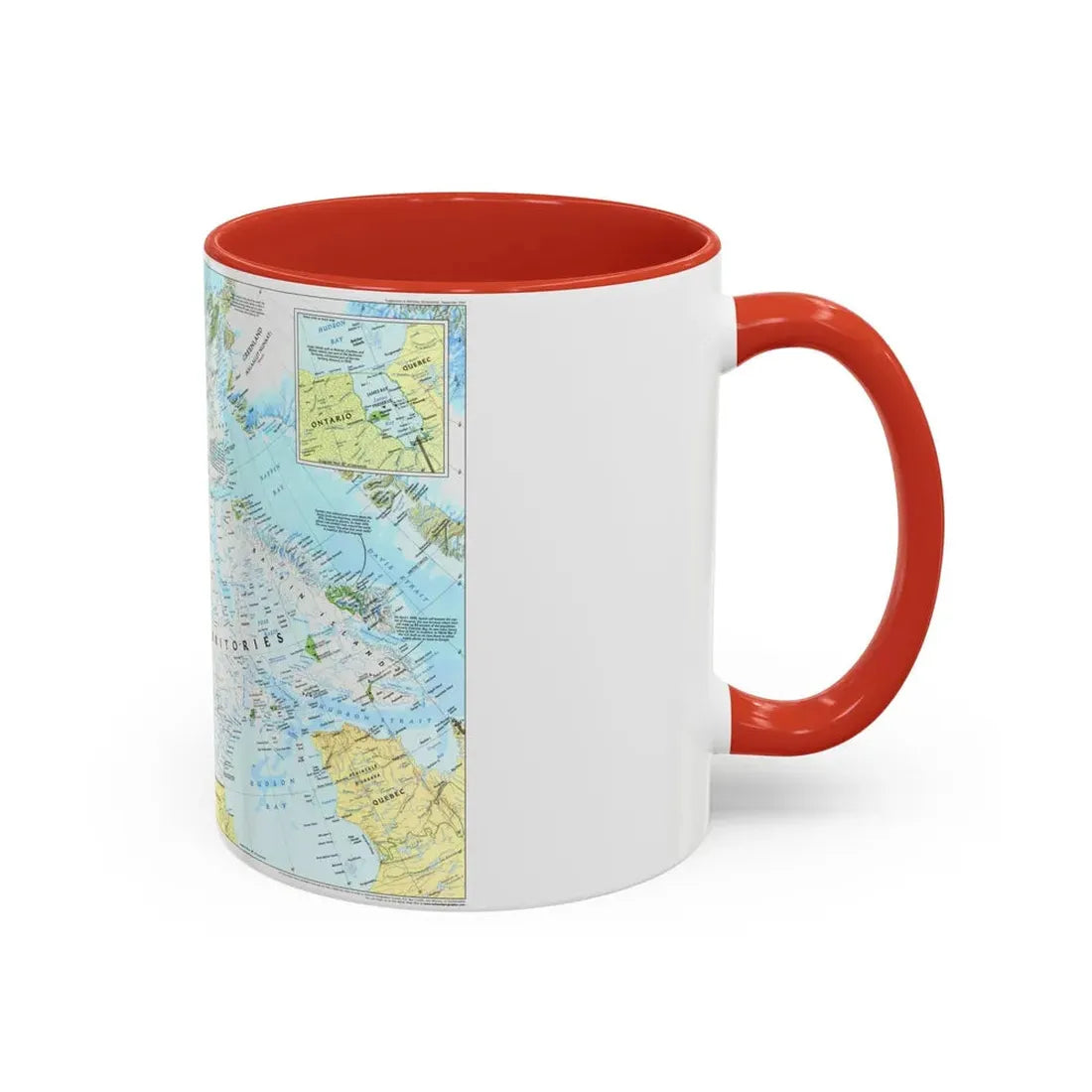 North America - Yukon and Northwest Territories (1997) (Map) Accent Coffee Mug - Go Mug Yourself