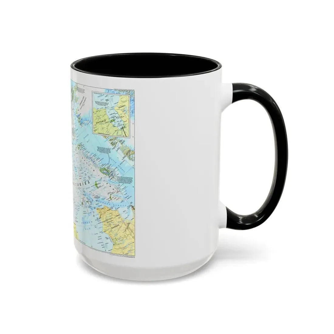 North America - Yukon and Northwest Territories (1997) (Map) Accent Coffee Mug - Go Mug Yourself