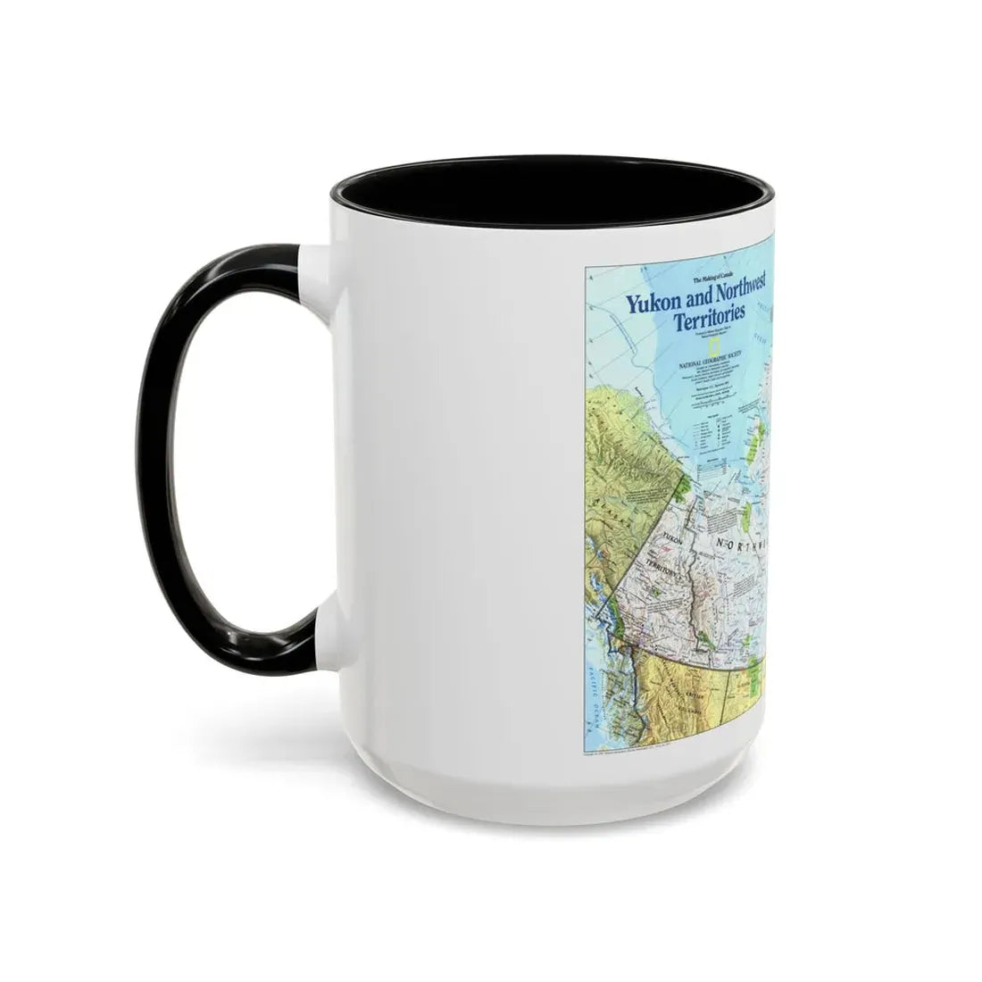 North America - Yukon and Northwest Territories (1997) (Map) Accent Coffee Mug - Go Mug Yourself