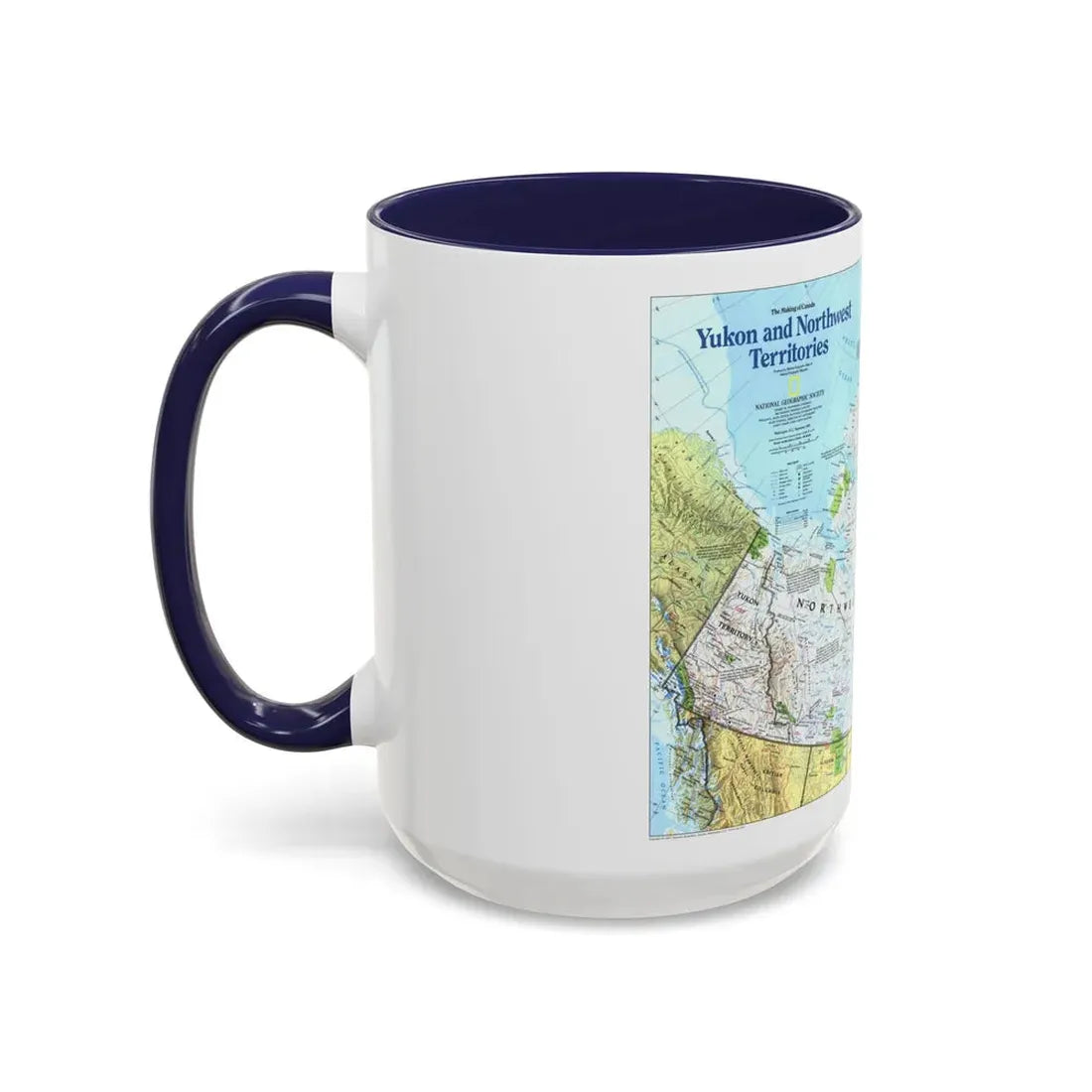 North America - Yukon and Northwest Territories (1997) (Map) Accent Coffee Mug - Go Mug Yourself