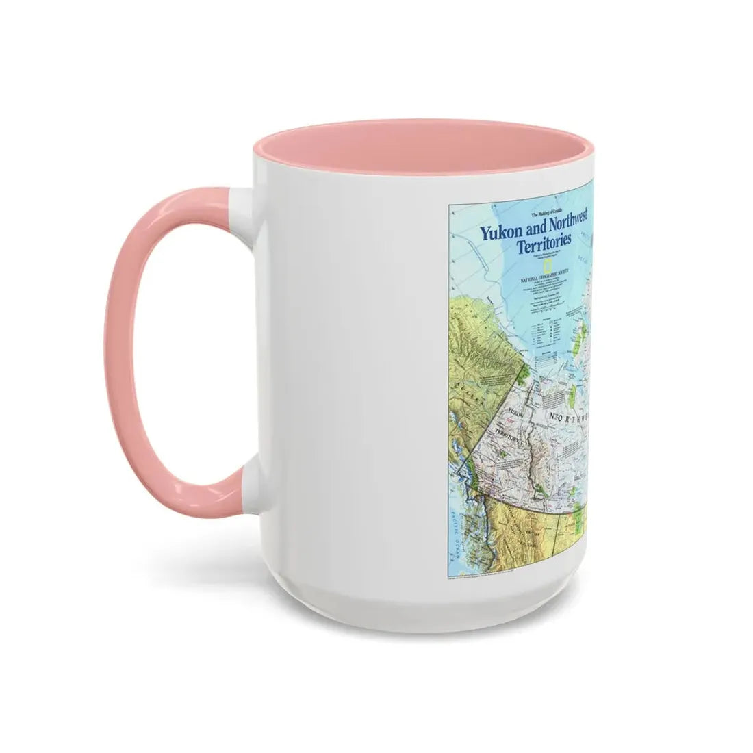 North America - Yukon and Northwest Territories (1997) (Map) Accent Coffee Mug - Go Mug Yourself