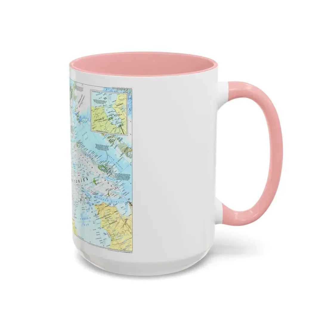 North America - Yukon and Northwest Territories (1997) (Map) Accent Coffee Mug - Go Mug Yourself