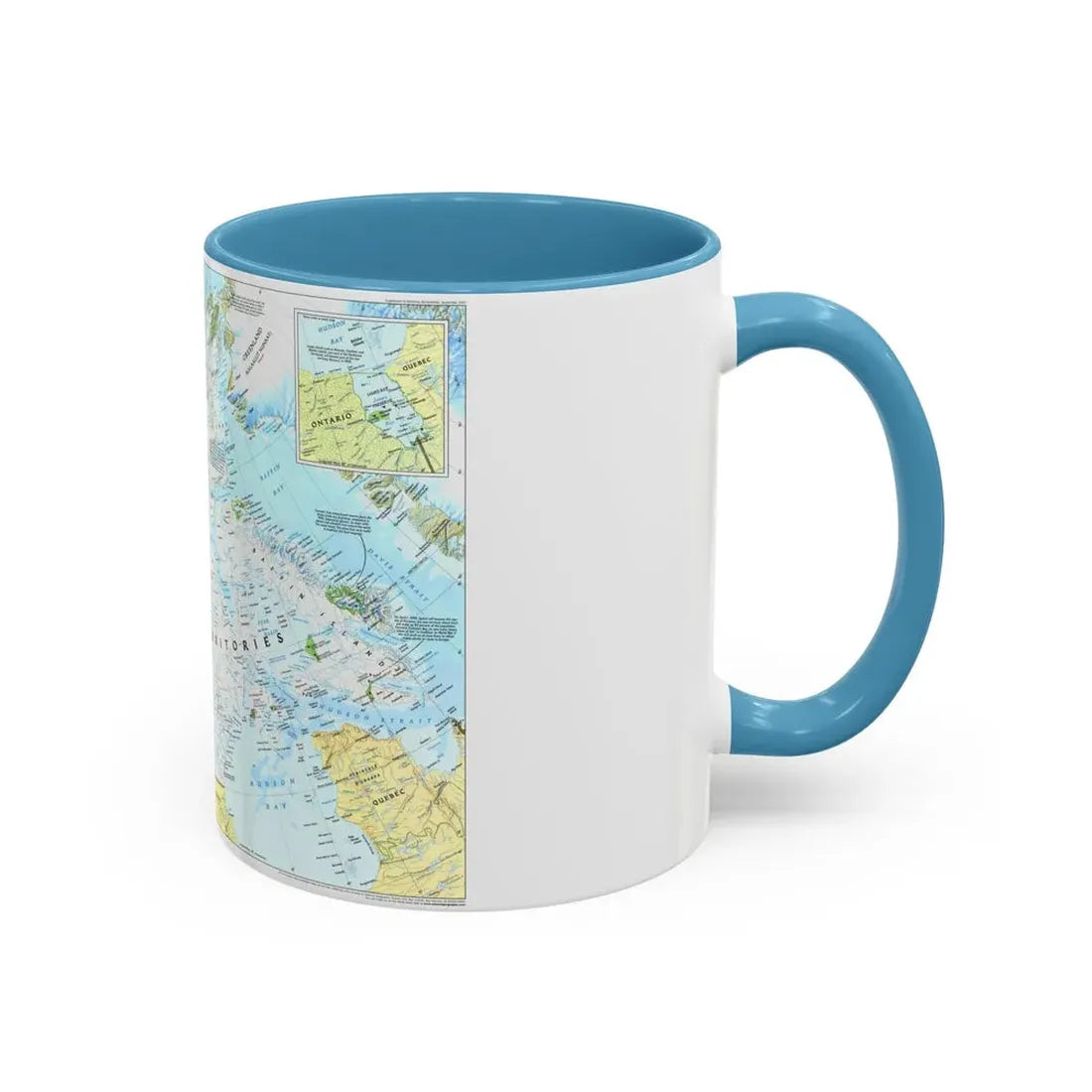 North America - Yukon and Northwest Territories (1997) (Map) Accent Coffee Mug - Go Mug Yourself