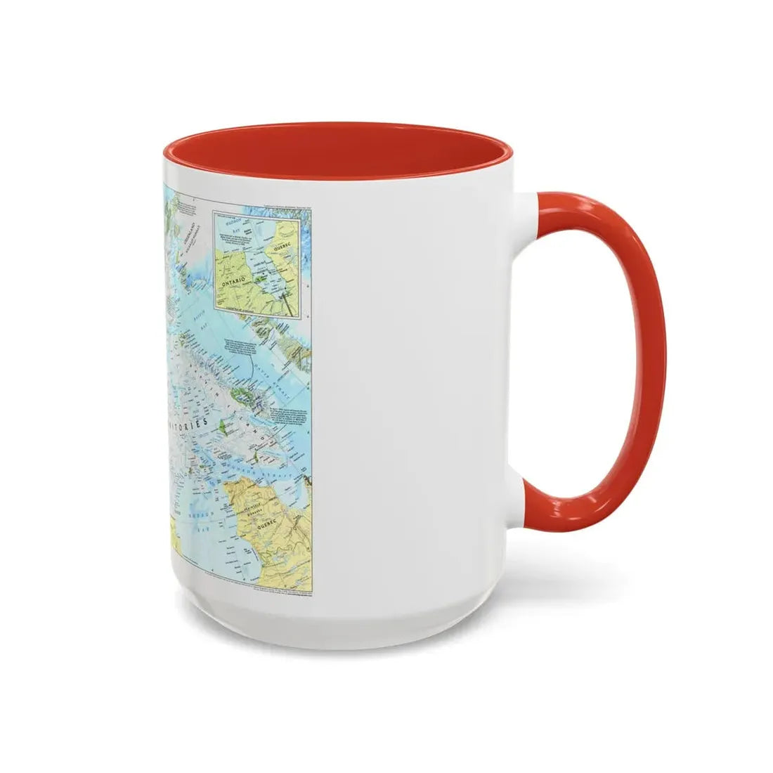 North America - Yukon and Northwest Territories (1997) (Map) Accent Coffee Mug - Go Mug Yourself