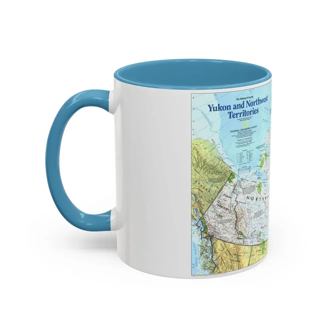 North America - Yukon and Northwest Territories (1997) (Map) Accent Coffee Mug - Go Mug Yourself