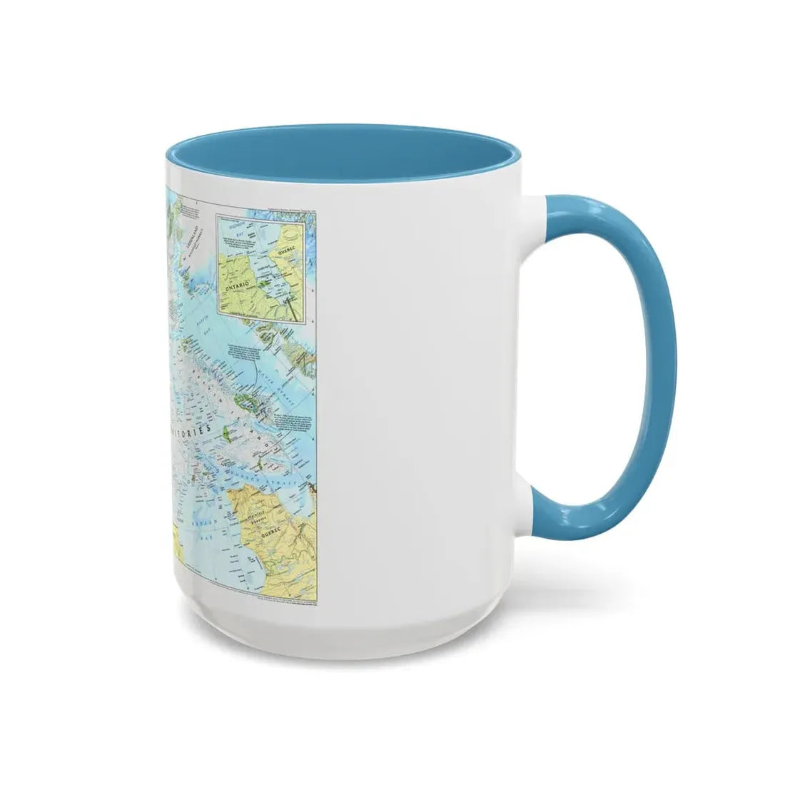 North America - Yukon and Northwest Territories (1997) (Map) Accent Coffee Mug - Go Mug Yourself