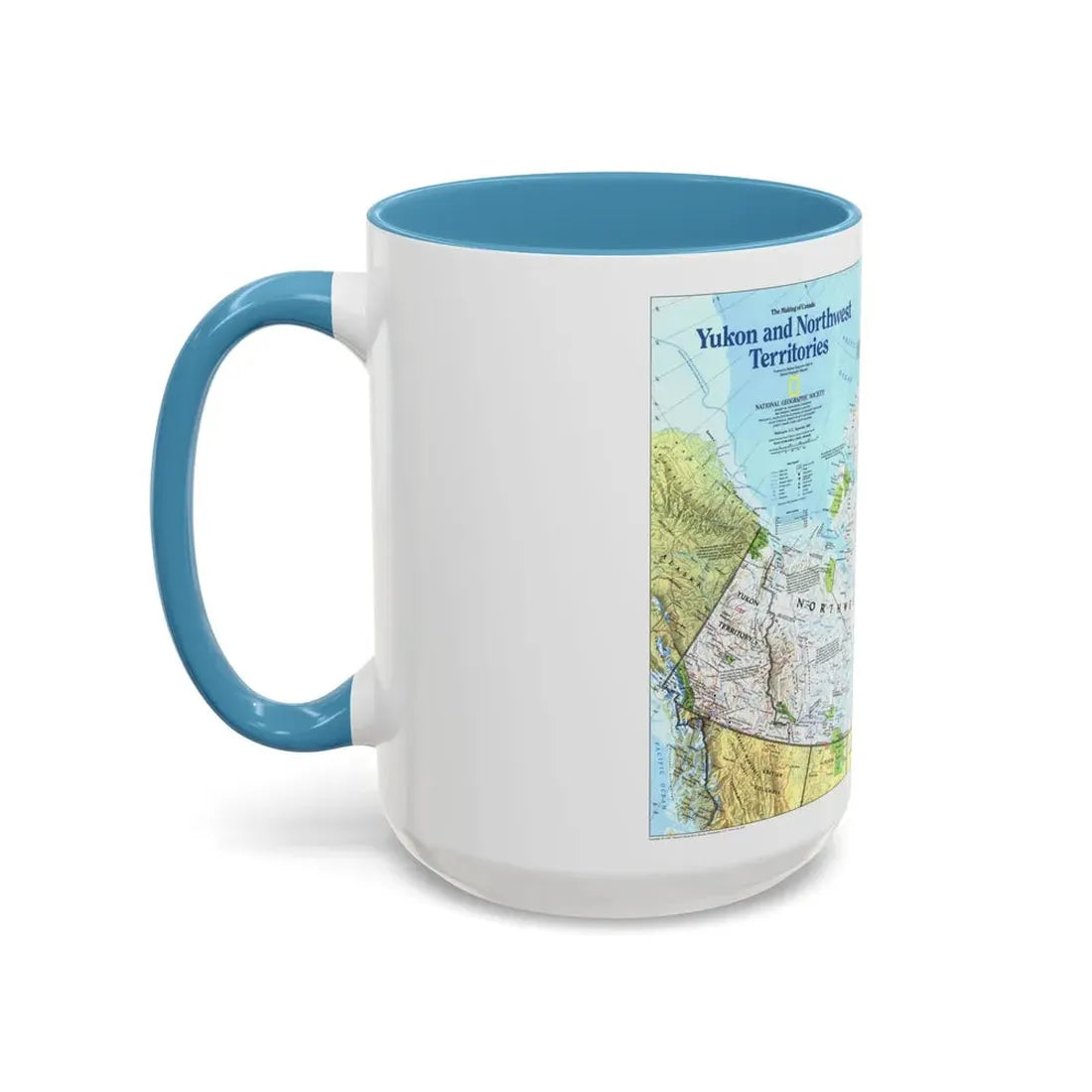North America - Yukon and Northwest Territories (1997) (Map) Accent Coffee Mug - Go Mug Yourself