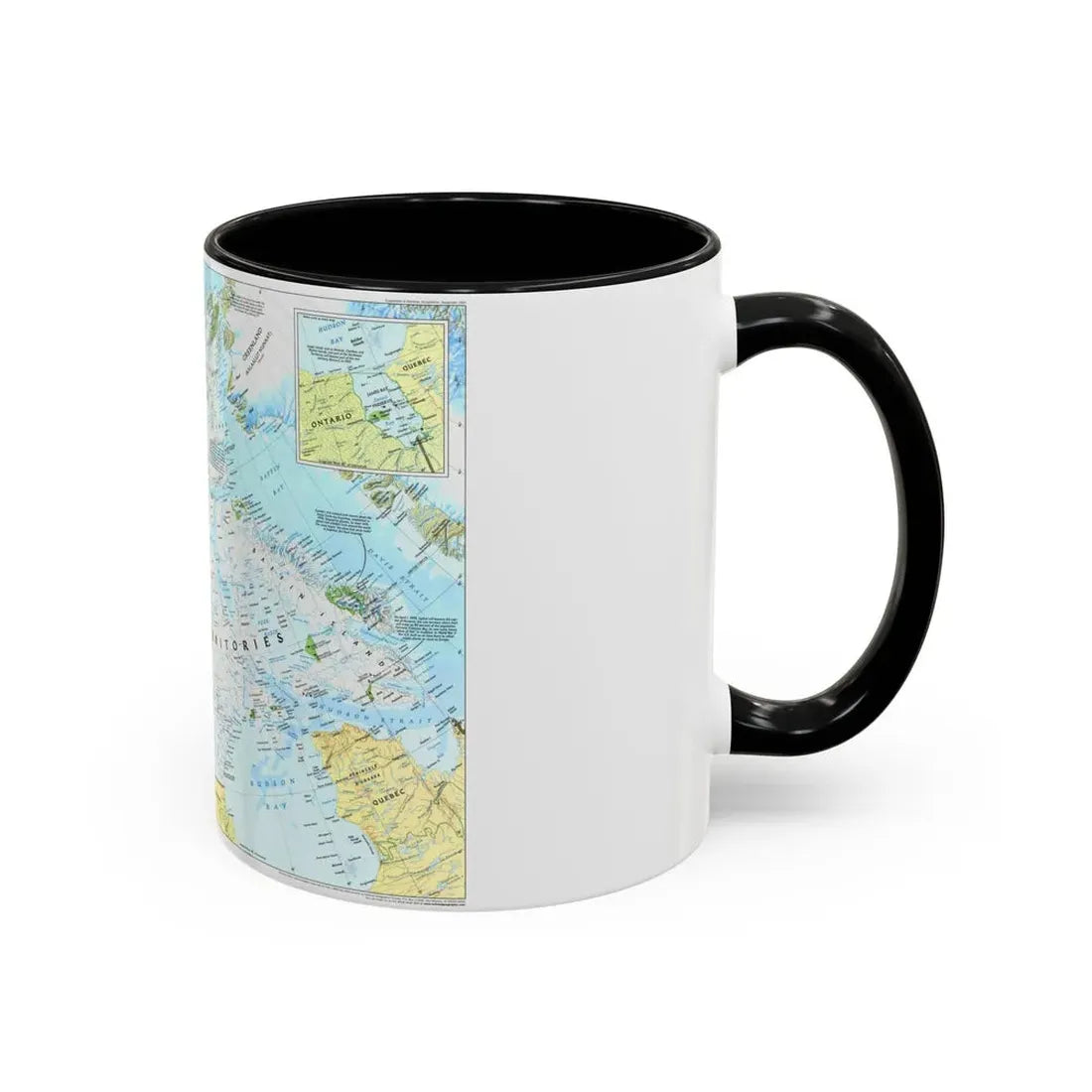 North America - Yukon and Northwest Territories (1997) (Map) Accent Coffee Mug - Go Mug Yourself