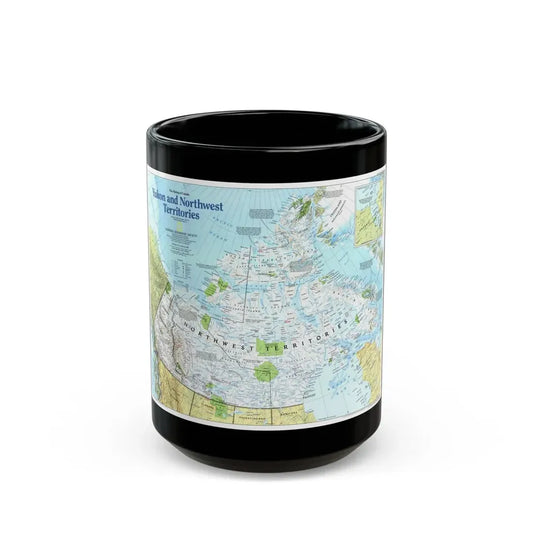 North America - Yukon and Northwest Territories (1997) (Map) Black Coffee Mug 15oz - Go Mug Yourself