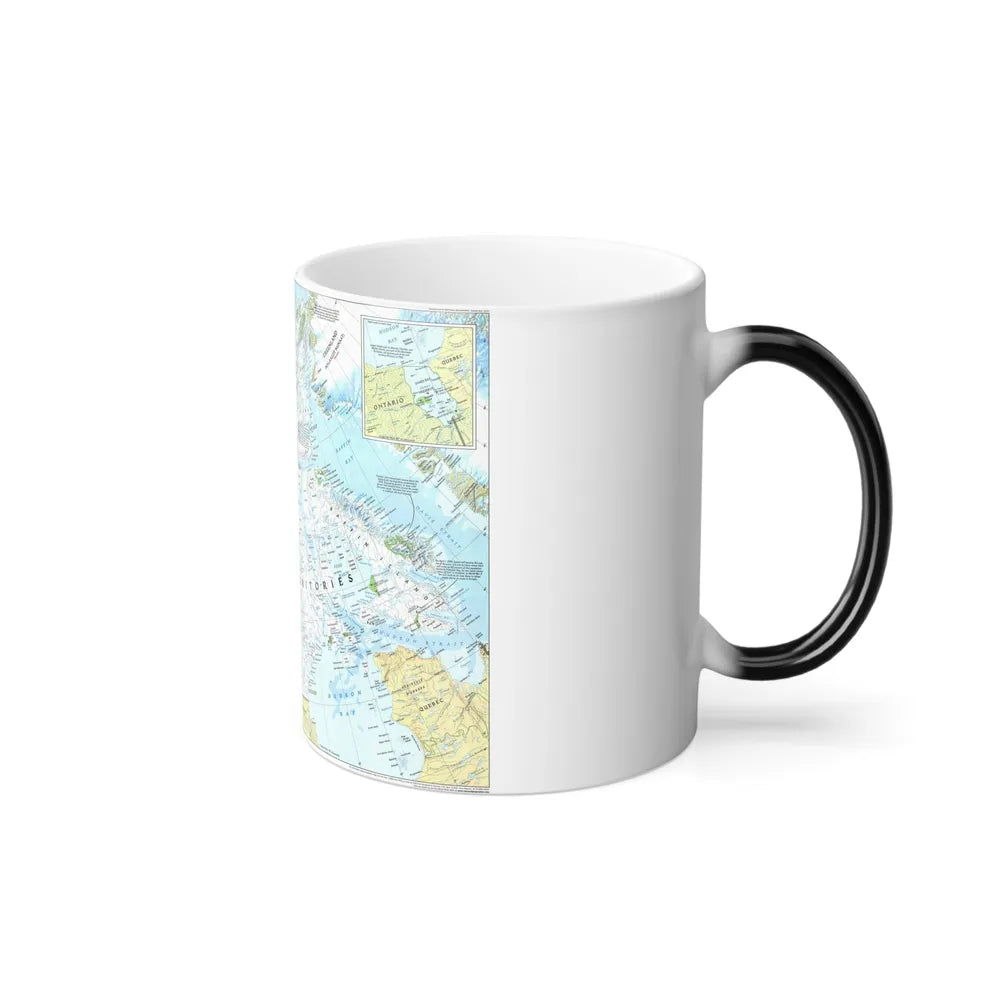 North America - Yukon and Northwest Territories (1997) (Map) Color Changing Mug 11oz-Go Mug Yourself