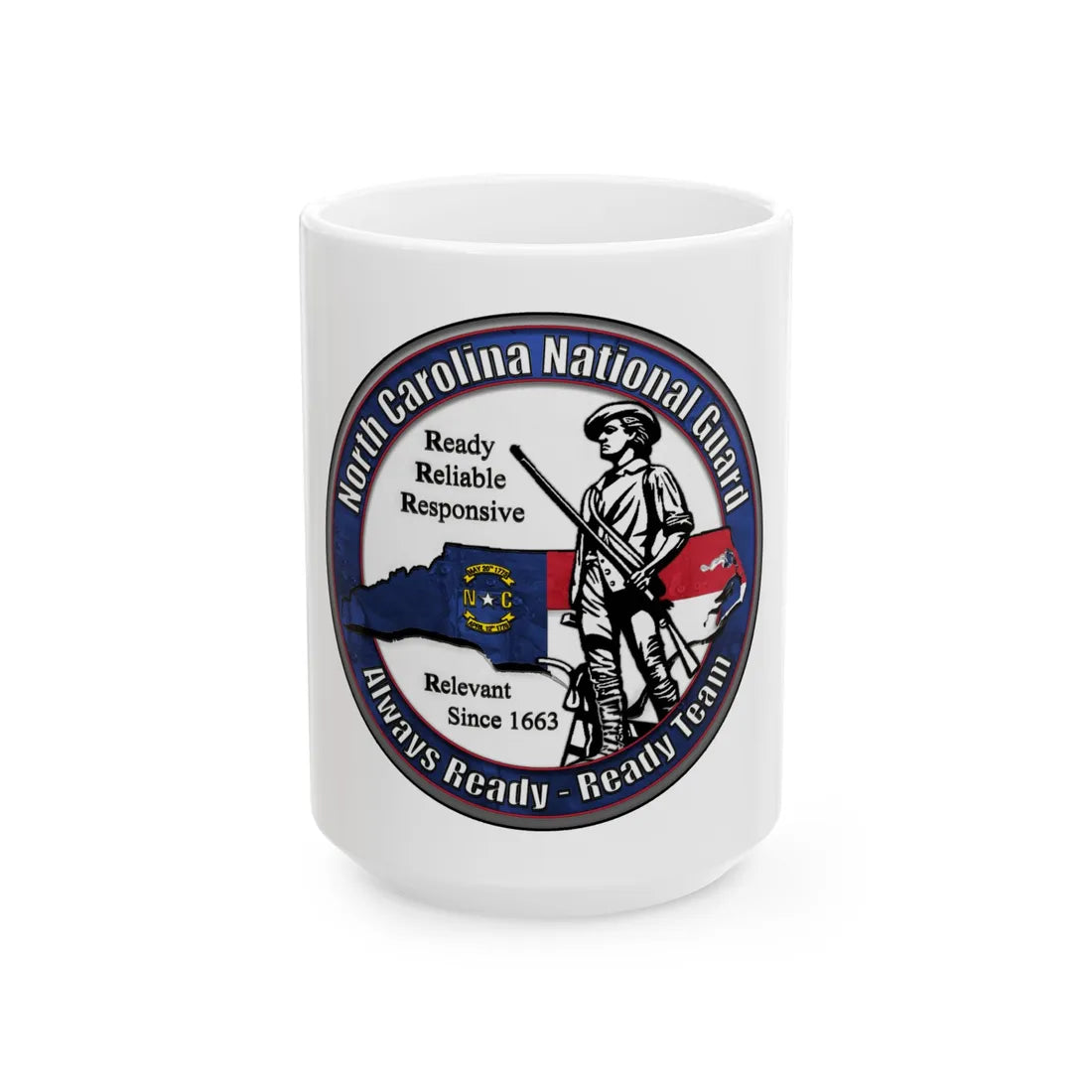 North Carolina National Guard - White Coffee Mug 15oz - Go Mug Yourself