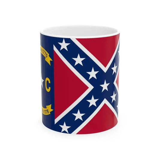 North Carolina Rebel Flag (United States) White Coffee Mug 11oz - Go Mug Yourself