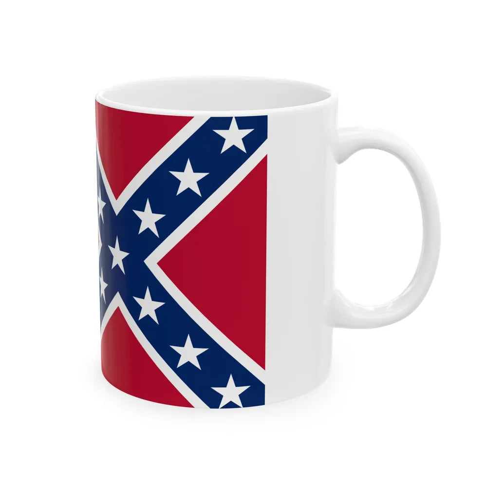North Carolina Rebel Flag (United States) White Coffee Mug - Go Mug Yourself