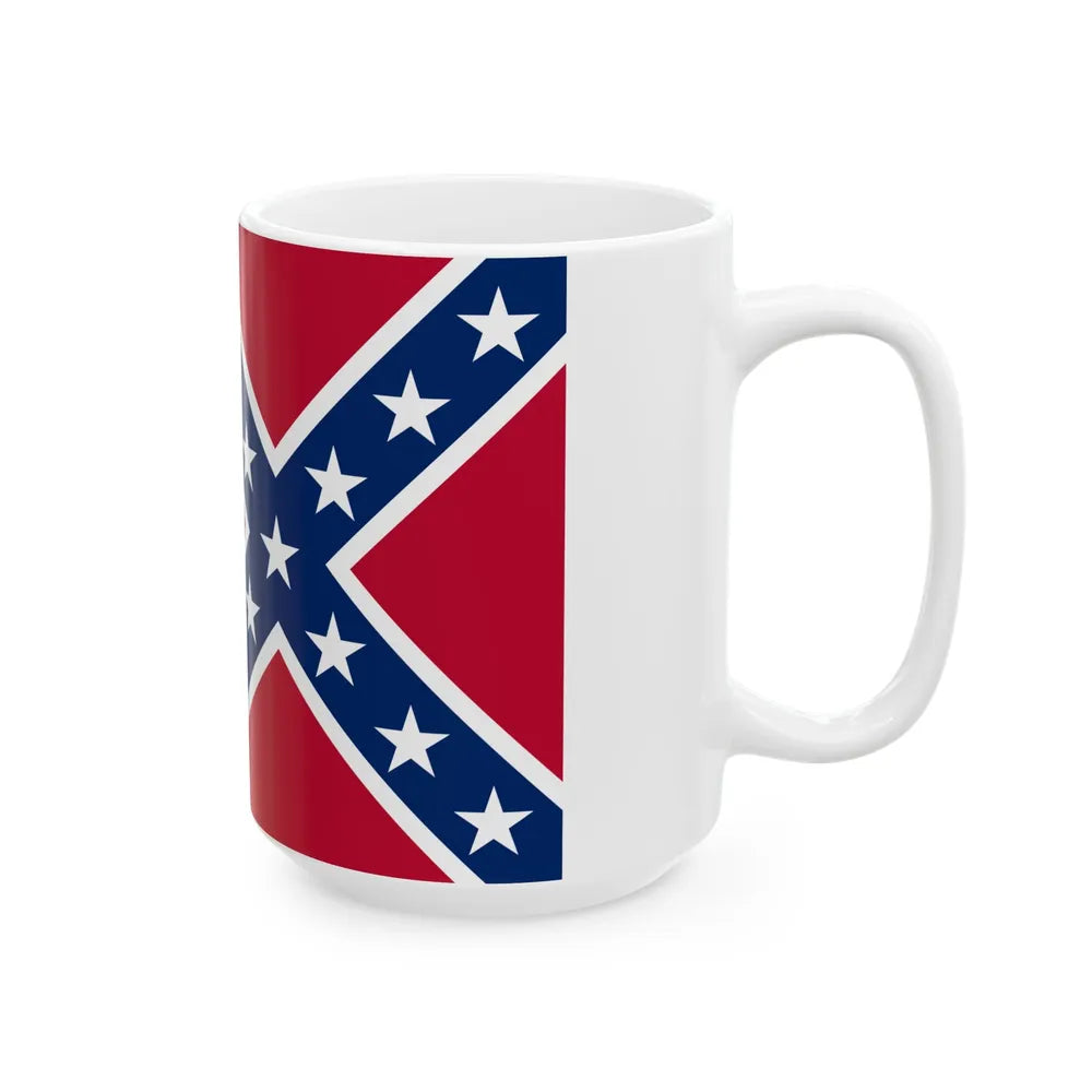 North Carolina Rebel Flag (United States) White Coffee Mug - Go Mug Yourself