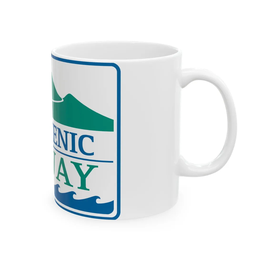 North Carolina Scenic Byway (North Carolina) (Road Sign) White Coffee Mug - Go Mug Yourself