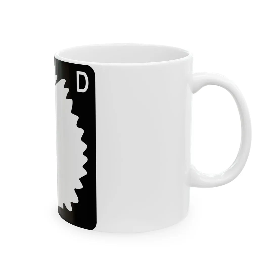 North Dakota 1 (North Dakota) (Road Sign) White Coffee Mug - Go Mug Yourself
