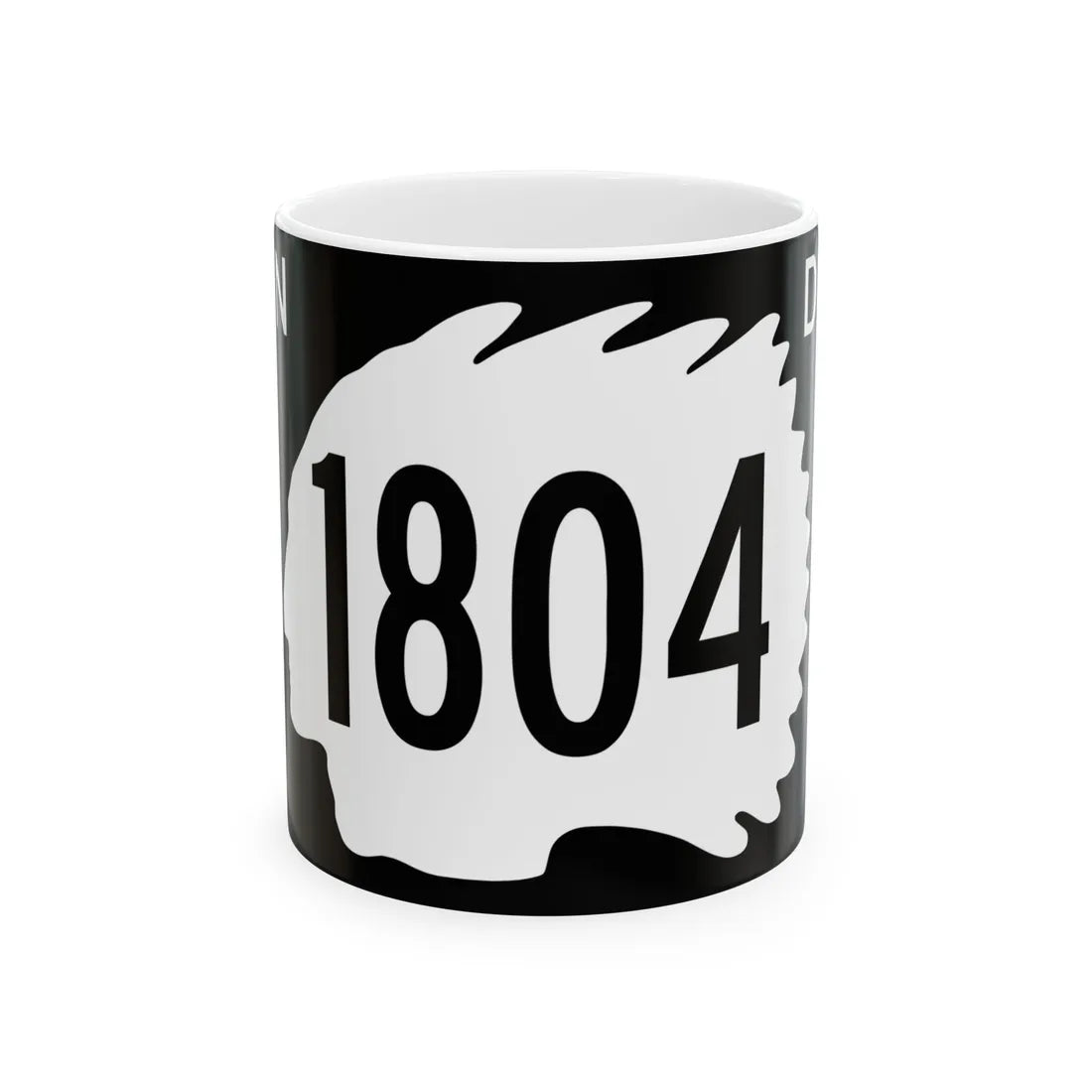 North Dakota 1804 (North Dakota) (Road Sign) White Coffee Mug 11oz - Go Mug Yourself