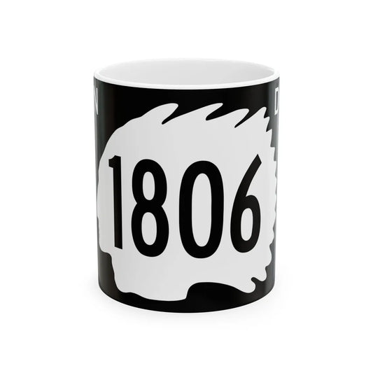 North Dakota 1806 (North Dakota) (Road Sign) White Coffee Mug 11oz - Go Mug Yourself