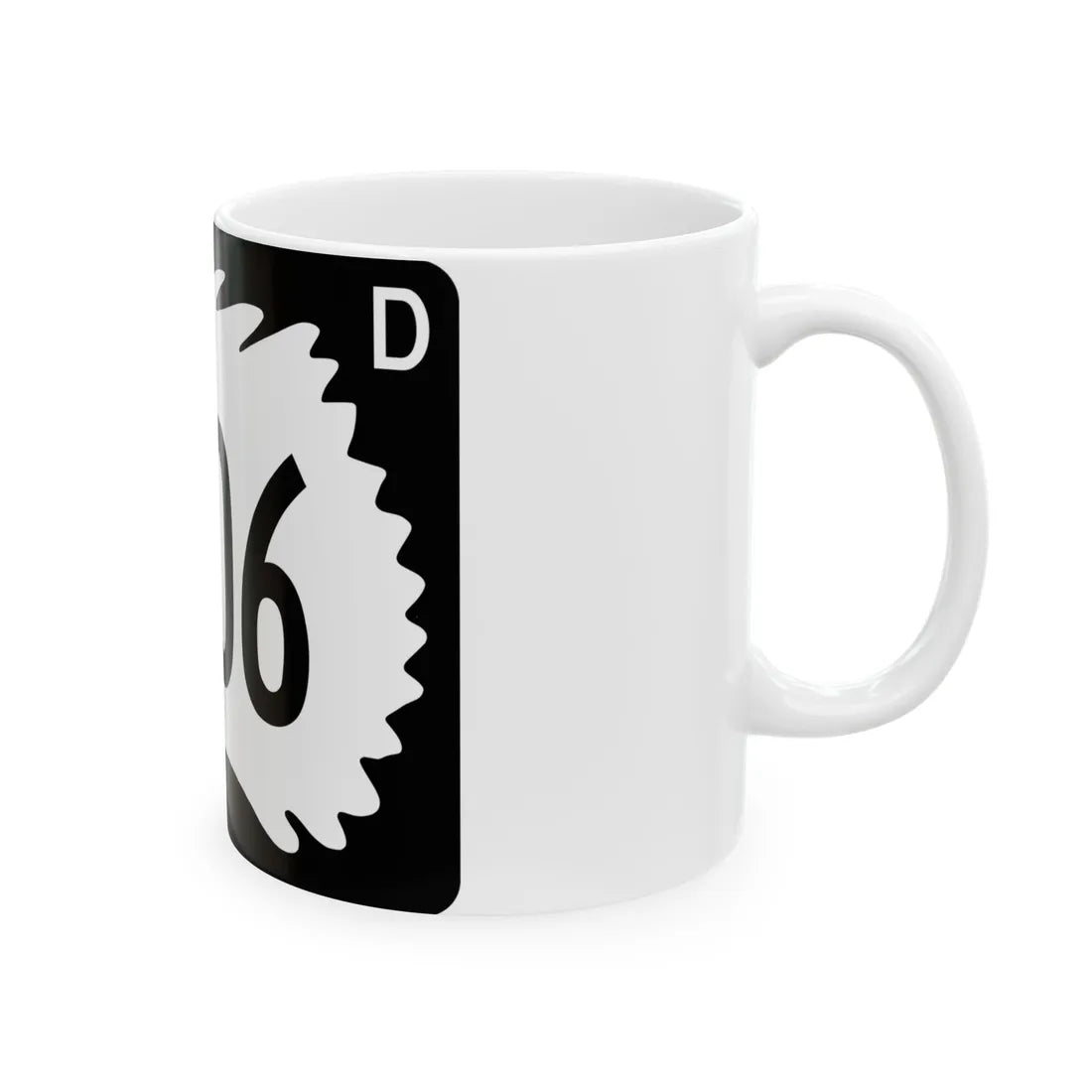 North Dakota 1806 (North Dakota) (Road Sign) White Coffee Mug - Go Mug Yourself