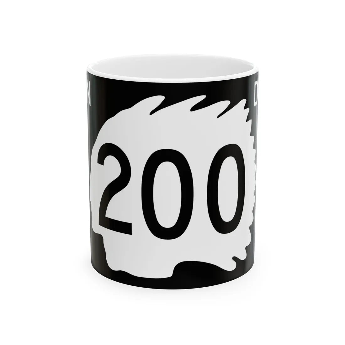 North Dakota 200 (North Dakota) (Road Sign) White Coffee Mug 11oz - Go Mug Yourself