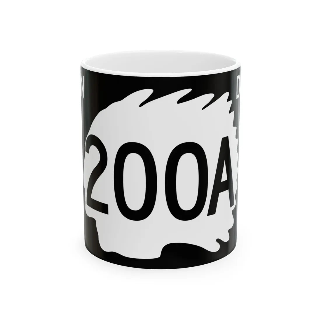 North Dakota 200A (North Dakota) (Road Sign) White Coffee Mug 11oz - Go Mug Yourself