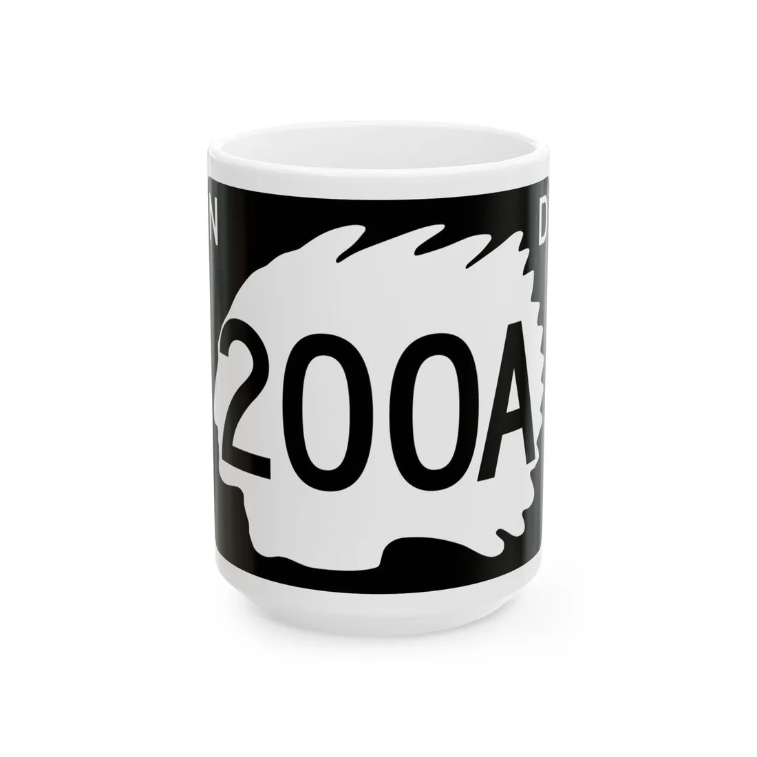 North Dakota 200A (North Dakota) (Road Sign) White Coffee Mug 15oz - Go Mug Yourself
