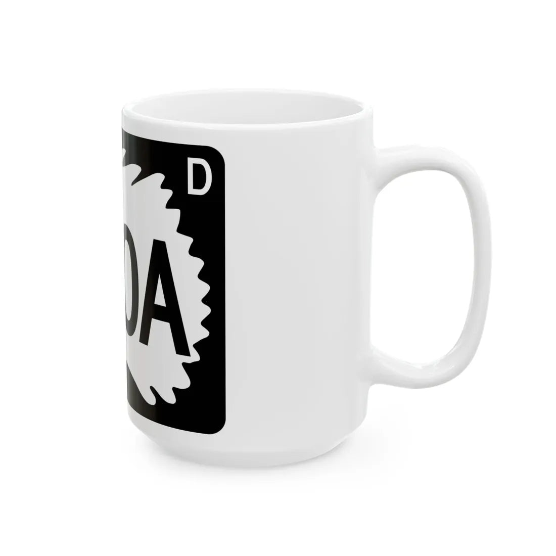 North Dakota 200A (North Dakota) (Road Sign) White Coffee Mug - Go Mug Yourself