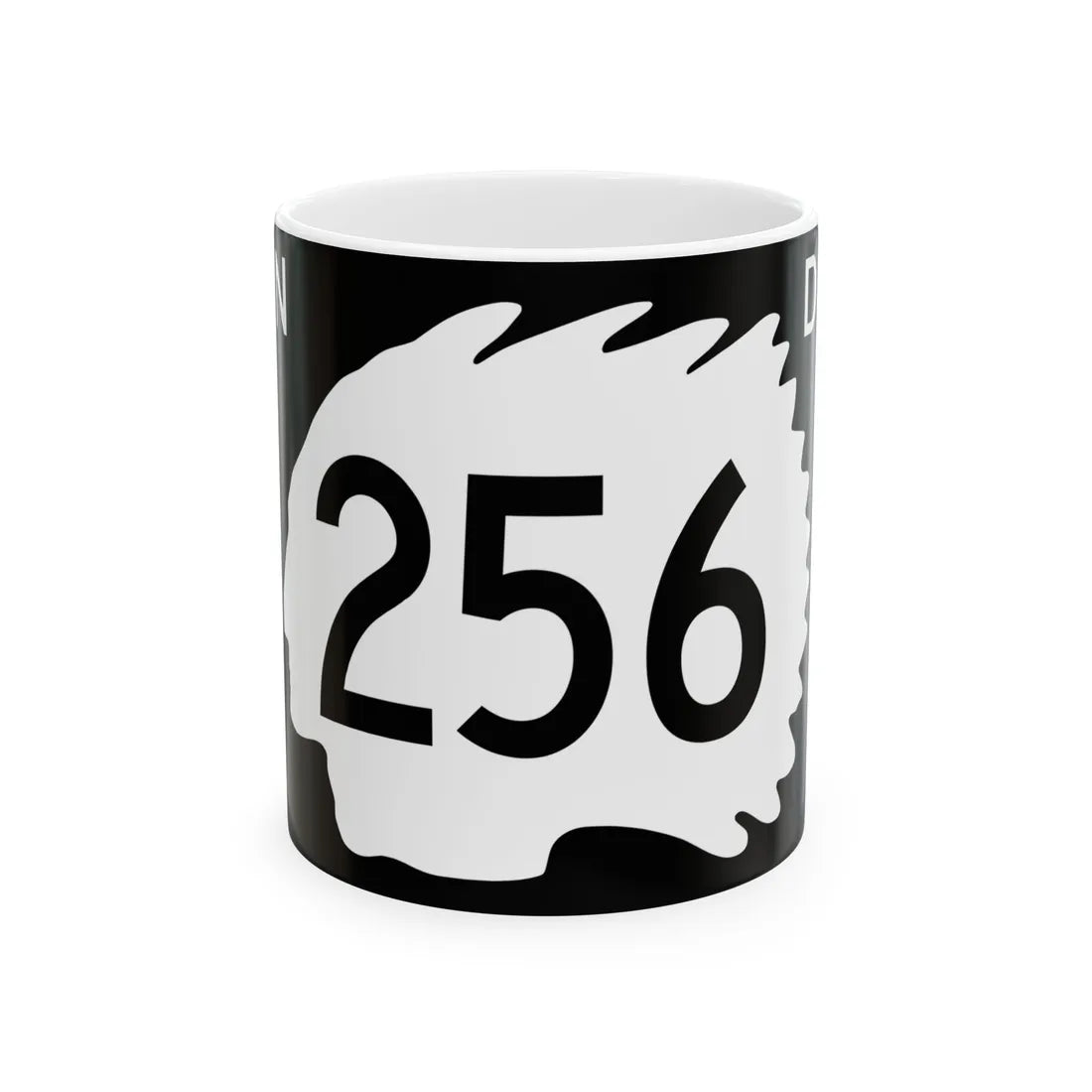 North Dakota 256 (North Dakota) (Road Sign) White Coffee Mug 11oz - Go Mug Yourself