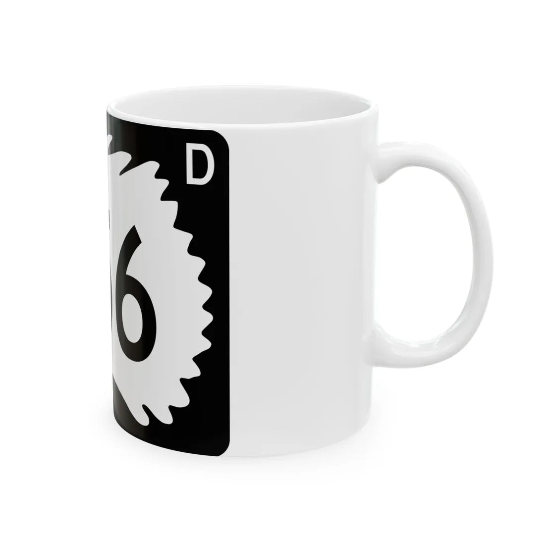 North Dakota 256 (North Dakota) (Road Sign) White Coffee Mug - Go Mug Yourself