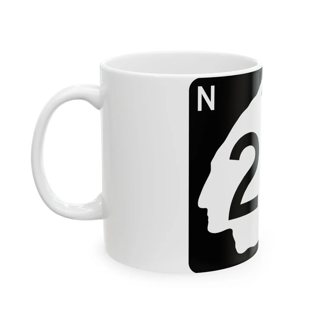 North Dakota 281 (North Dakota) (Road Sign) White Coffee Mug - Go Mug Yourself