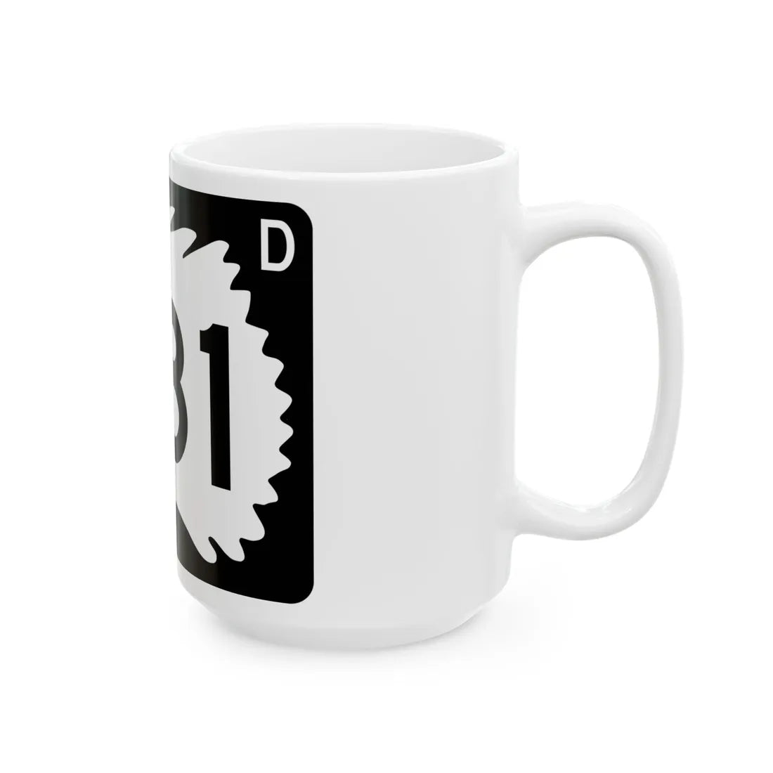 North Dakota 281 (North Dakota) (Road Sign) White Coffee Mug - Go Mug Yourself