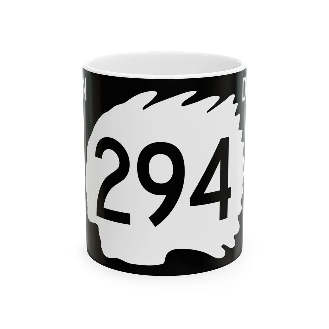 North Dakota 294 (North Dakota) (Road Sign) White Coffee Mug 11oz - Go Mug Yourself