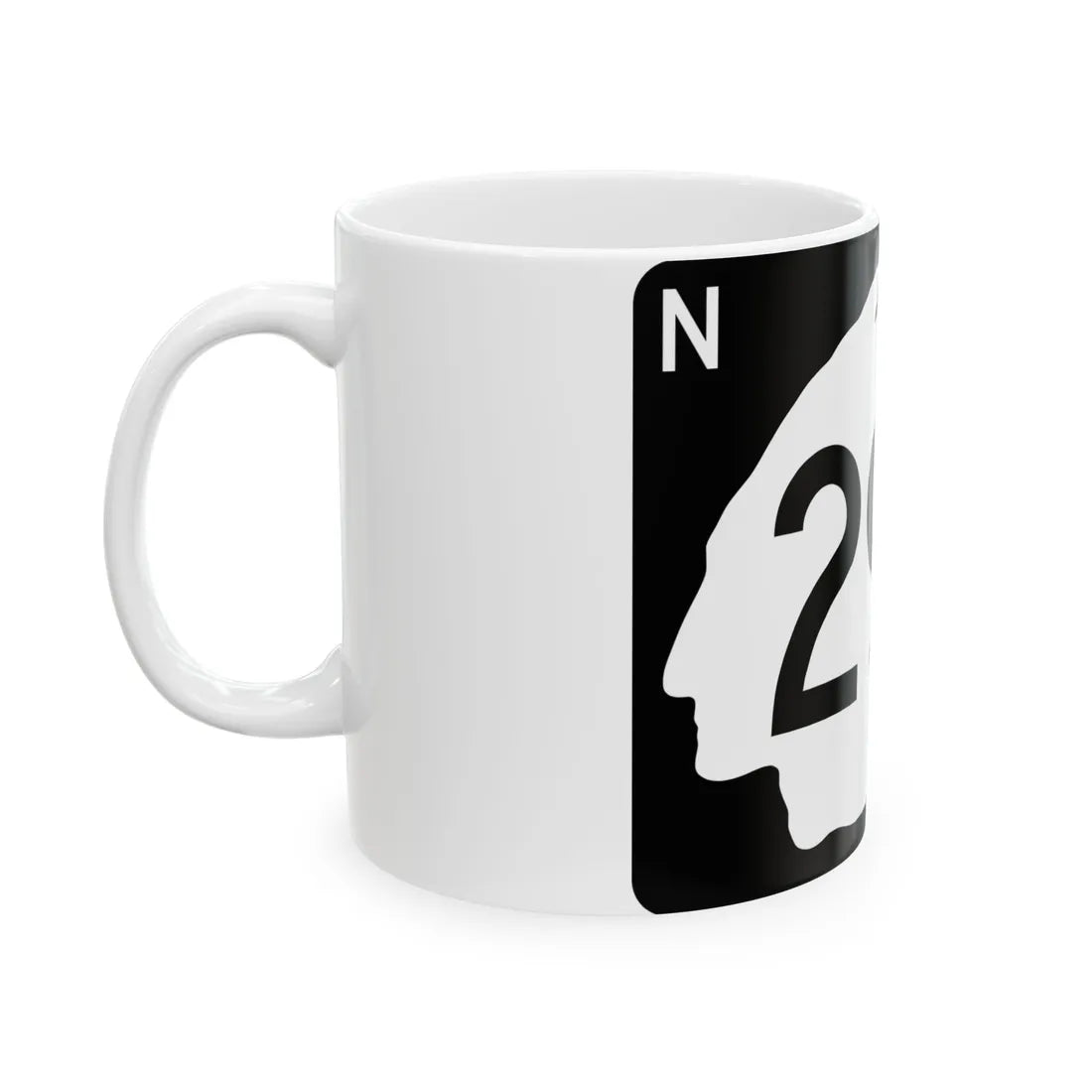 North Dakota 294 (North Dakota) (Road Sign) White Coffee Mug - Go Mug Yourself