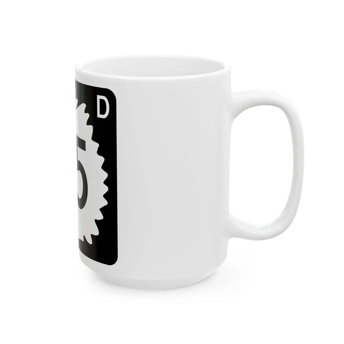 North Dakota 45 (North Dakota) (Road Sign) White Coffee Mug - Go Mug Yourself