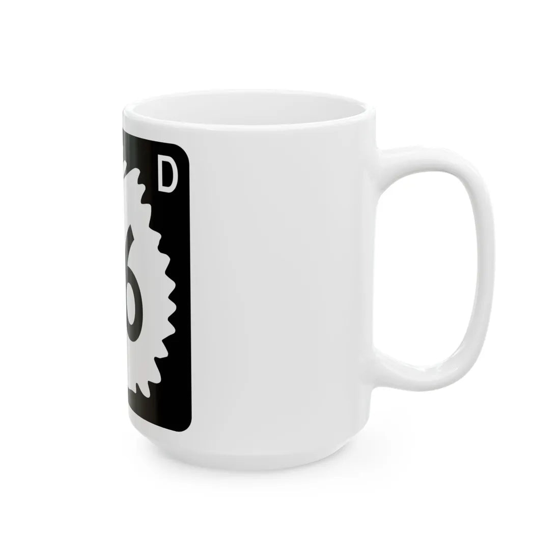 North Dakota 46 (North Dakota) (Road Sign) White Coffee Mug - Go Mug Yourself