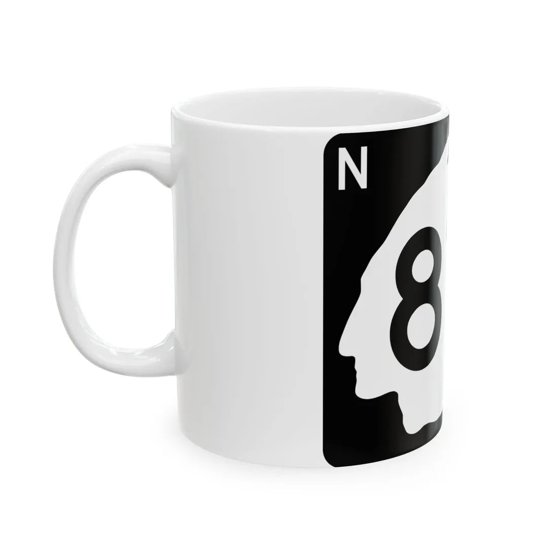 North Dakota 810 (North Dakota) (Road Sign) White Coffee Mug - Go Mug Yourself