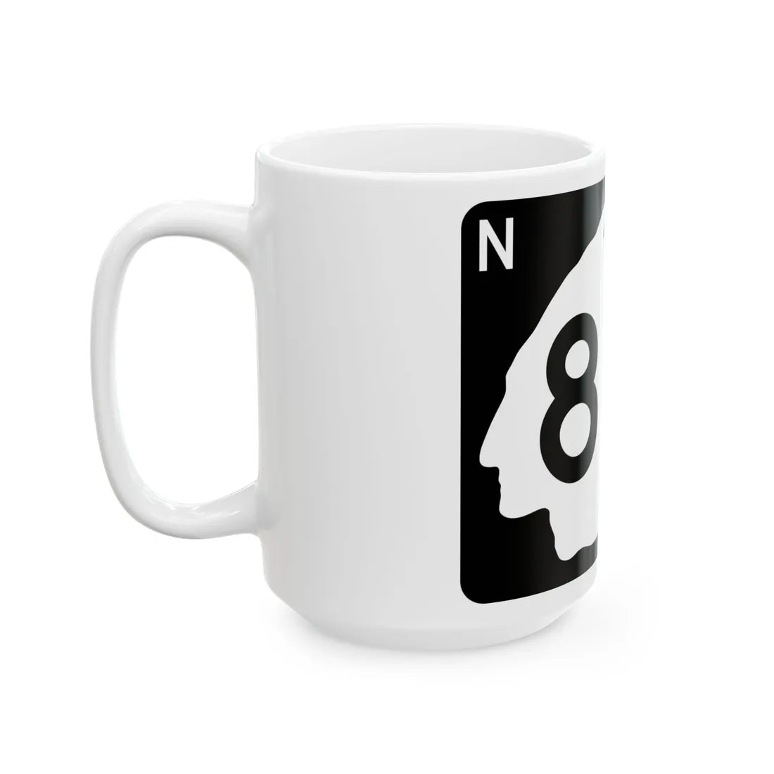 North Dakota 810 (North Dakota) (Road Sign) White Coffee Mug - Go Mug Yourself