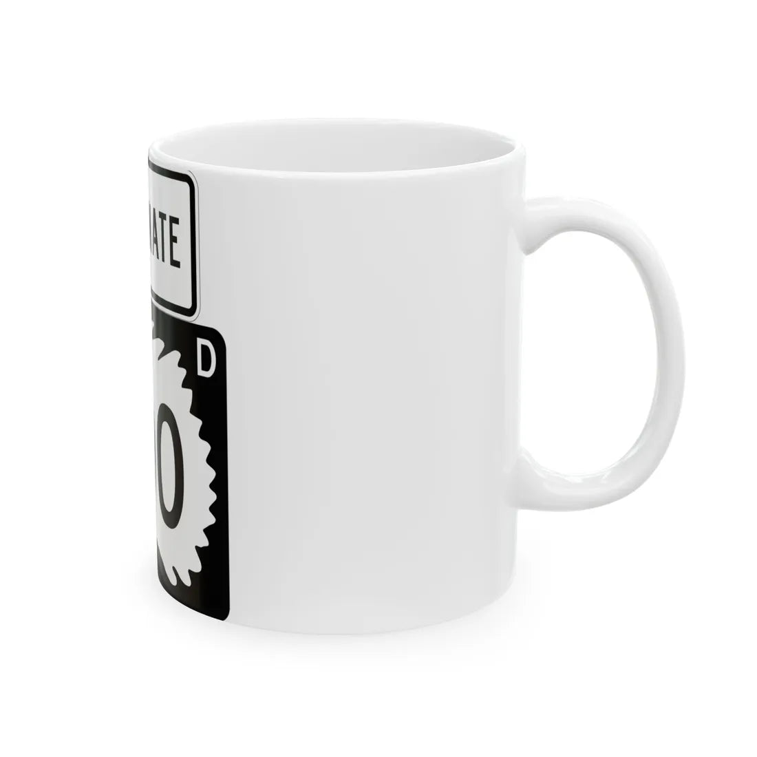 North Dakota Alt 200 (North Dakota) (Road Sign) White Coffee Mug - Go Mug Yourself