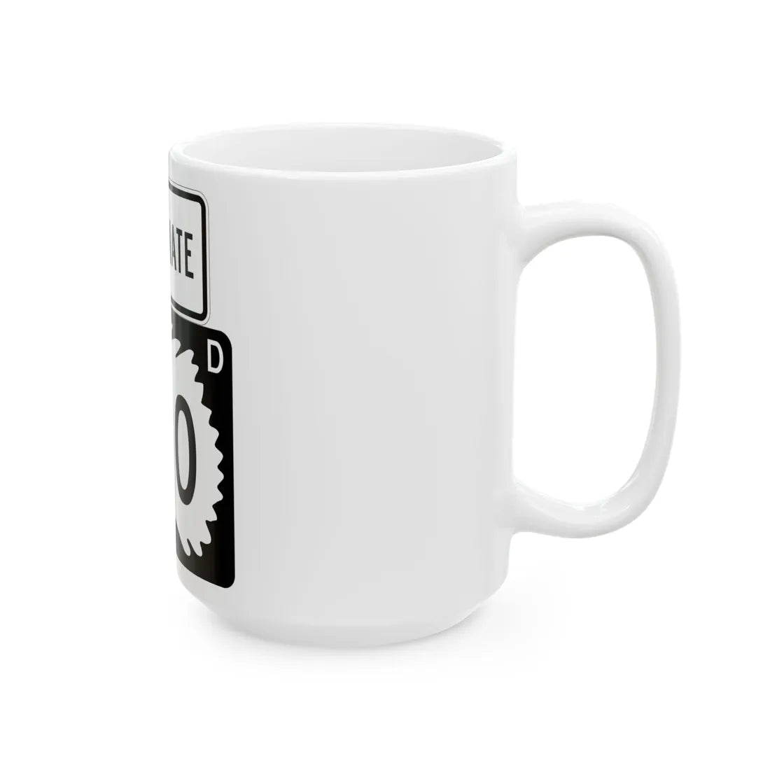 North Dakota Alt 200 (North Dakota) (Road Sign) White Coffee Mug - Go Mug Yourself