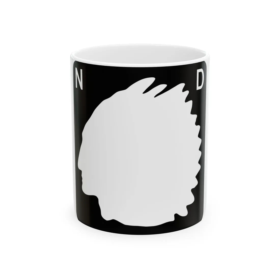 North Dakota blank (North Dakota) (Road Sign) White Coffee Mug 11oz - Go Mug Yourself