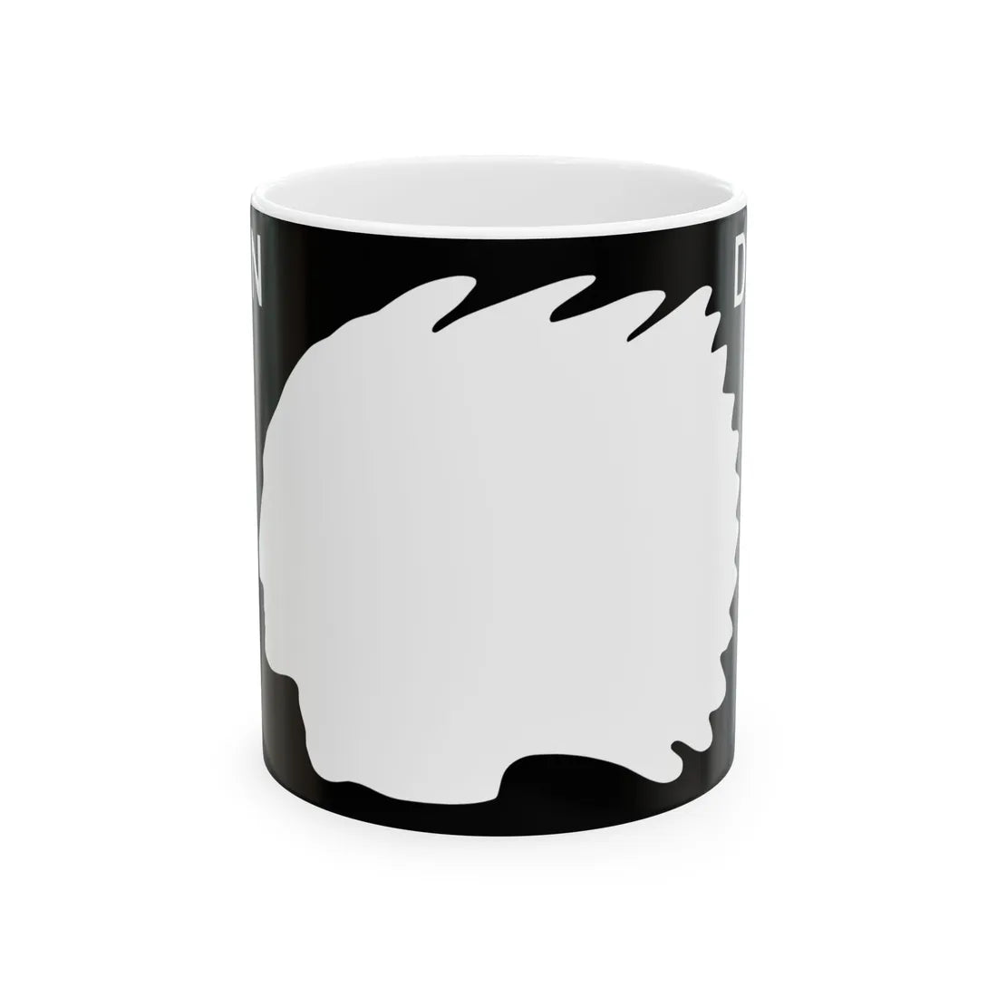 North Dakota wide blank (North Dakota) (Road Sign) White Coffee Mug 11oz - Go Mug Yourself