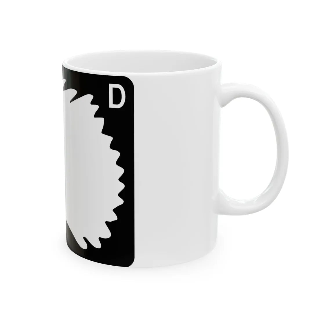 North Dakota wide blank (North Dakota) (Road Sign) White Coffee Mug - Go Mug Yourself