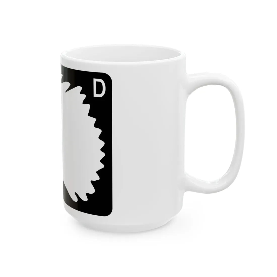 North Dakota wide blank (North Dakota) (Road Sign) White Coffee Mug - Go Mug Yourself